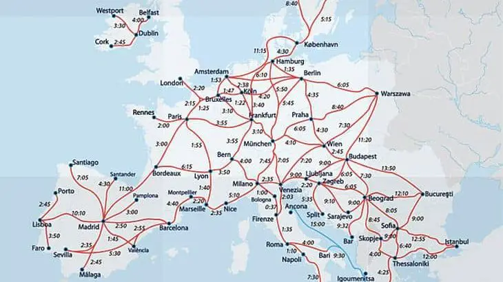 Eurail Map - Trip Planning