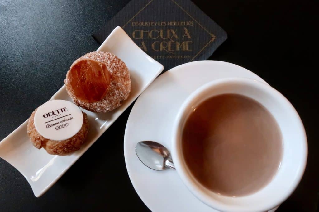 Odette Cream Puffs and Hot Chocolate