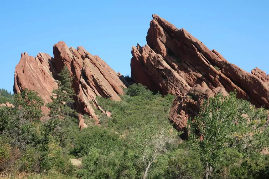 Roxborough State Park red rock outcroppings in Littleton Colorado, just an hour south of Denver