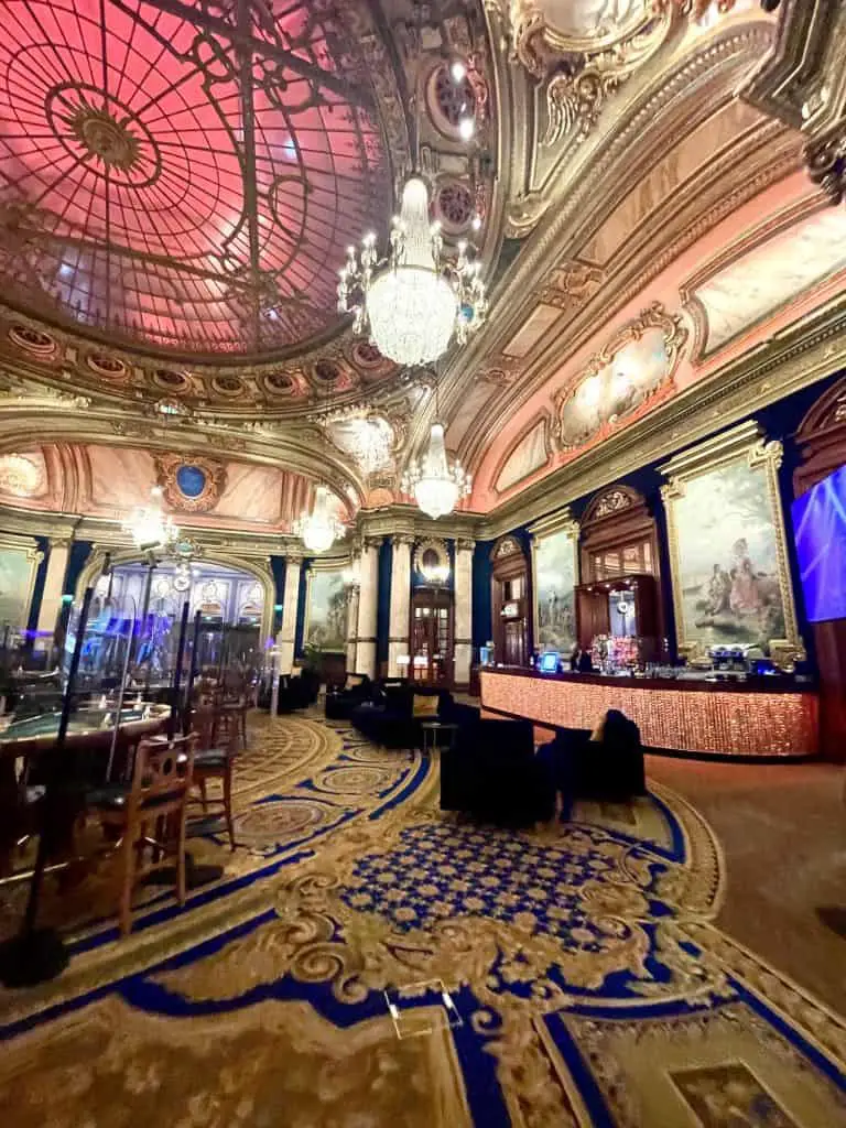 Inside the world famous Monte Carlo Casino in Monaco