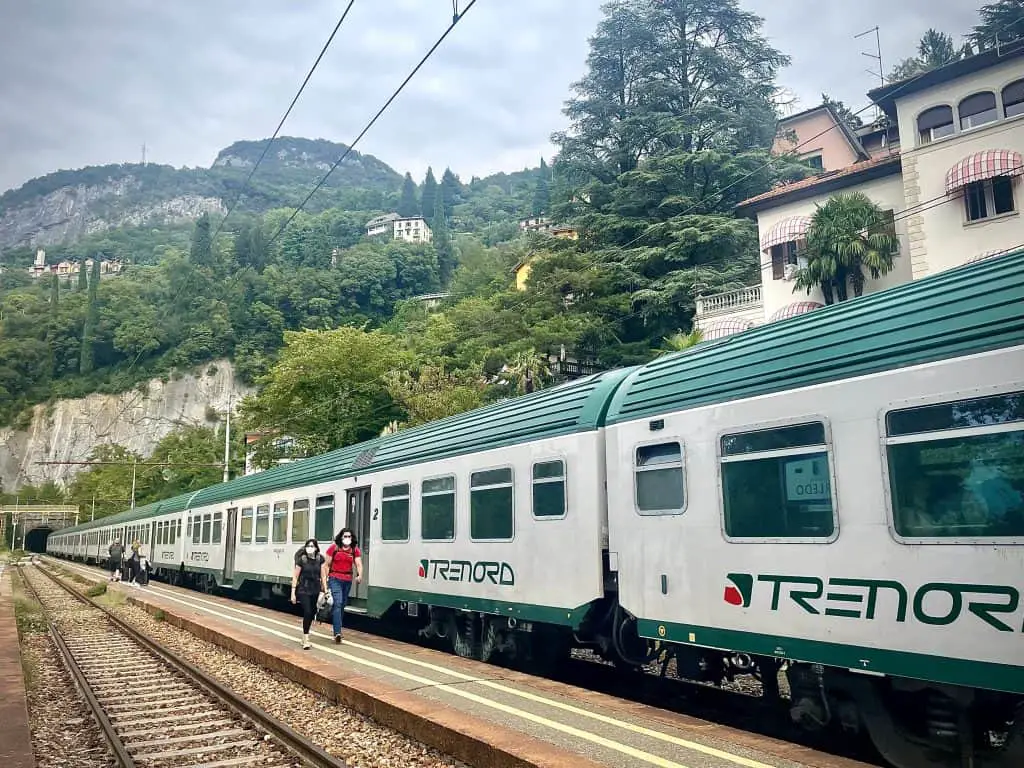 Trenord Train in Varenna Train Station to Milan