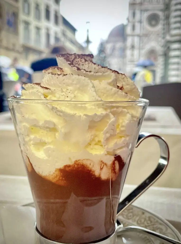 Best hot chocolate in Florence - Caffe Scudieri