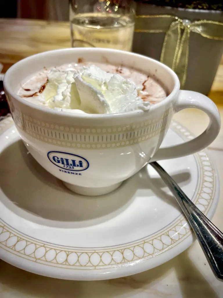 Best hot chocolate in Florence - Caffe Gilli