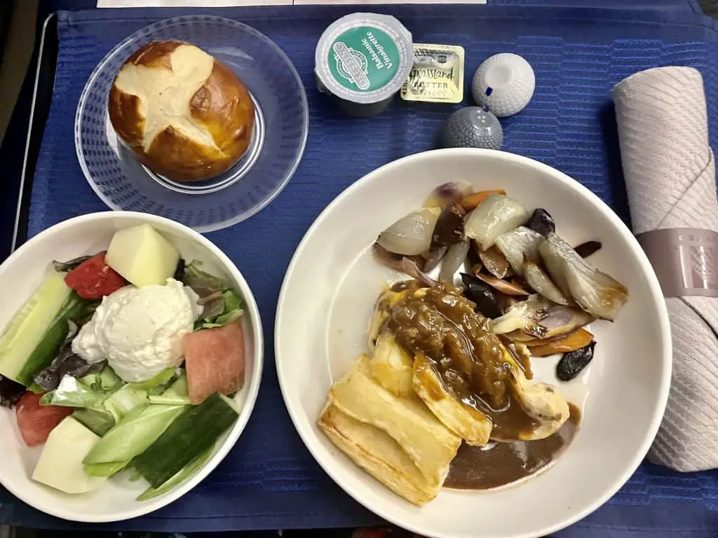 United Polaris Business Class Menu