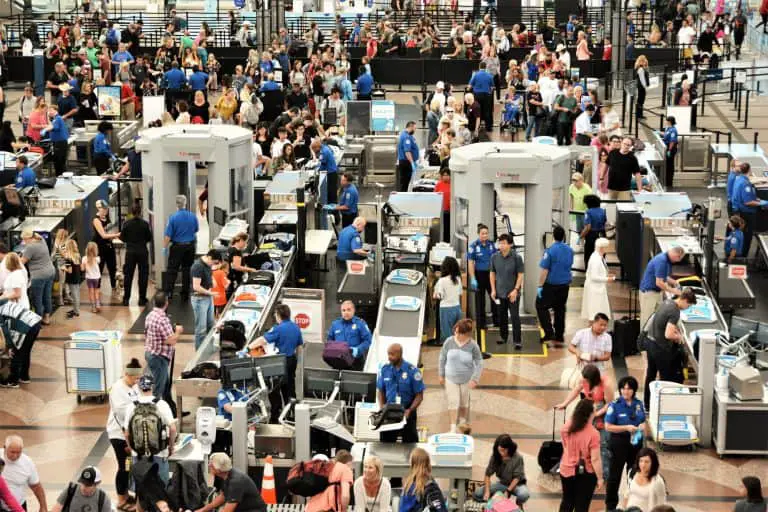 Long security lines at Denver International Airport